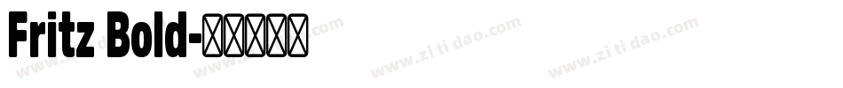 Fritz Bold字体转换